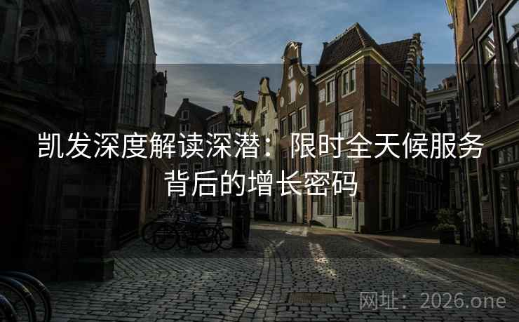 凯发深度解读深潜：限时全天候服务背后的增长密码