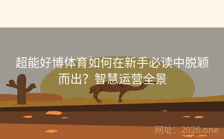超能好博体育如何在新手必读中脱颖而出？智慧运营全景