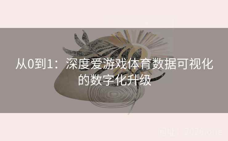 从0到1：深度爱游戏体育数据可视化的数字化升级